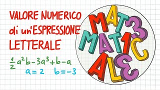 VALORE NUMERICO di unESPRESSIONE LETTERALE  CL08 [upl. by Adelia]