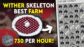 Minecraft Wither Skeleton Farm Tutorial  NEW  730 Heads PH [upl. by Tarrance]