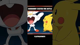 Pokemon journeys Scorbunny excited for the battle Charizard vs Gyarados shorts pokemon [upl. by Yral]