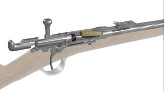 Reconstitution 3D  le fonctionnement du fusil Chassepot [upl. by Notserk]