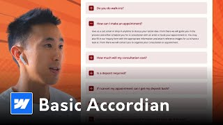 Building a Basic FAQ Accordion in Webflow A StepbyStep Tutorial [upl. by Ruggiero979]