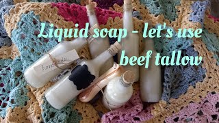 How to make liquid beef tallow soap [upl. by Leone]