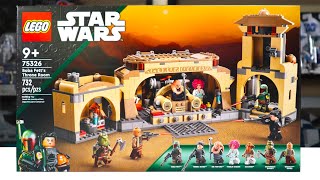 LEGO Star Wars 75326 BOBA FETTS THRONE ROOM Review 2022 [upl. by Sucramal984]