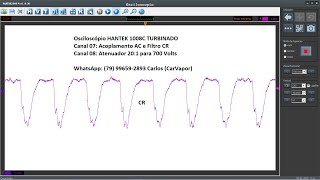 Hantek 1008C com Filtro CR AC e Atenuador 201 700 Volts [upl. by Sanborne]