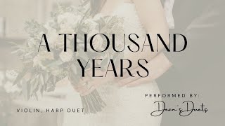 A Thousand Years  violin harp duet [upl. by Assadah572]