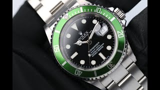 Rolex Submariner Date 16610LV kermit perfect full set like new édition 2005 [upl. by Magree11]