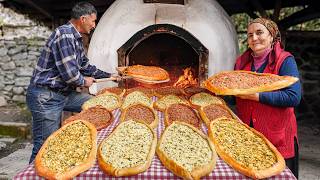 How its Actually Made  Turkish Pide and Baklava by Hand in Village [upl. by Landrum]