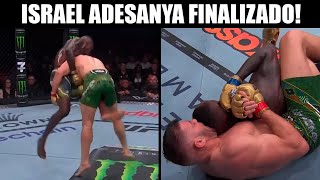 ADESANYA FOI FINALIZADO PELA PRIMEIRA VEZ RESULTADO LUTA DU PLESSIS VS ISRAEL ADESANYA UFC 305 [upl. by Bagger]