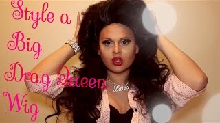 HOW TO STYLE BIG DRAG QUEEN WIGS  JAYMES MANSFIELD I WIG STYLING TUTORIAL [upl. by Rehc]