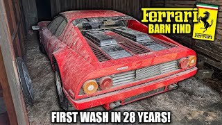 Abandoned Supercar Ferrari 512bb  First Wash in 28 Years  Car Detailing Restoration [upl. by Cuyler]