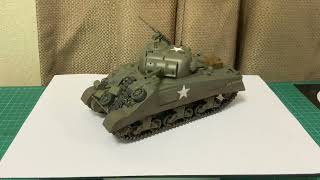 Tamiya 135 M4 Sherman 35190 [upl. by Ahsem452]