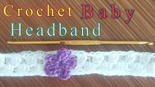 crochet baby headband 03 monthsHow to Crochet Baby Headband crochet Bookmark crochetheadband [upl. by Darraj269]