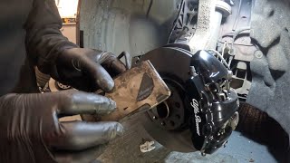 Alfa Romeo Giulia Veloce front brake service [upl. by Oknuj]