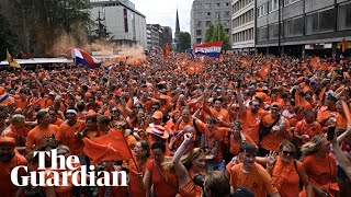 Netherlands fans fill Dortmund streets with music ahead of semifinal [upl. by Licht294]