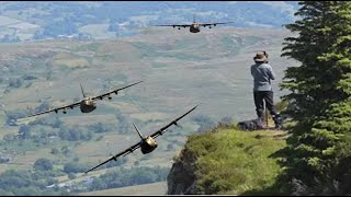 Epic RAF C130J Hercules sad Farewell The Mach Loop Low Level Flying 4k [upl. by Akcirahs]