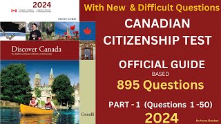 CANADIAN CITIZENSHIP TEST 2024  PART 1 [upl. by Isabel]