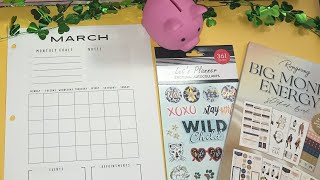 How To Budget Monthly Using A Calendar❓ March Bills Calendar☘️  Plan With Me🗓️  Payday Routine💚 [upl. by Ofelia639]