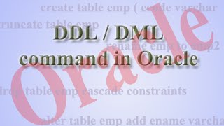 Oracle SQL DDL and DML Basic Tutorial through scripting [upl. by Teplitz]