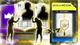 FIFA 22 17 x New Base or Mid Icon Upgrade Packs [upl. by Spillihp]