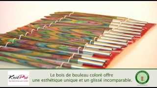 Aiguilles circulaires à embouts interchangeables en bois Symphonie Knit Pro [upl. by Evelinn]