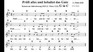 Prüfet alles und behaltet das Gute Kanon zur Jahreslosung 2025 [upl. by Codee]