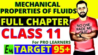 MECHANICAL PROPERTIES OF FLUIDS  FULL CHAPTER  CLASS 11 PHYSICS [upl. by Glenda]