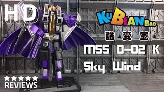 Kubianbao KBB Master Scale Series MSSD02 K Sky Wind KO Transformers Masterpiece Skywarp [upl. by Toni]