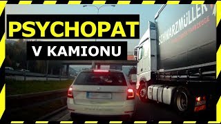 Psychopat v kamionu â›” Kompilace ze silnic [upl. by Airda]