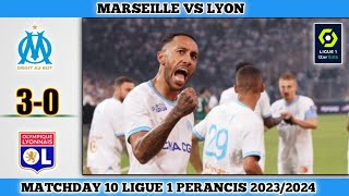 Marseille vs Lyon 30  Matchday 10 Ligue 1 Perancis 20232024 [upl. by Suitangi]