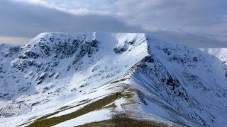 Helvellyn in Winter via Striding Edge amp Swirral Edge [upl. by Fauver514]