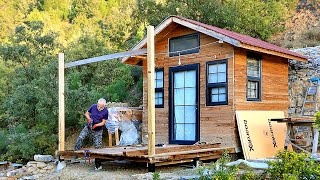 Köyde Küçük AHŞAP EVİME Veranda Yapıyorum  VERANDA Nasıl Yapılır [upl. by Bernete]