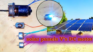 DC motor vs Solar panels [upl. by Edwine994]