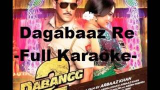 Dagabaaz Re Full Clean Karaoke With Lyrics  Dabangg 2xx [upl. by Debbee695]