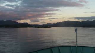 Dawn ferry from Skye arrives in the Isle of Harris Outer Hebrides Scotland [upl. by Ynohtnaluap]