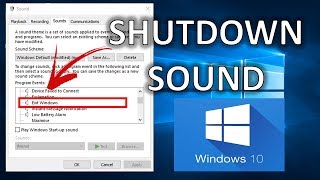 How To Change Shutdown Sound in Windows 10 [upl. by Leicester]