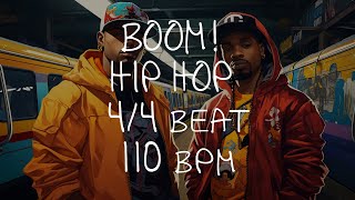 44 Drum Beat  110 BPM  HIP HOP BOOM [upl. by Bushore845]