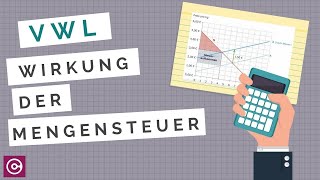 Wirkung der Mengensteuer Volkswirtschaftslehre Animation [upl. by Arikat240]