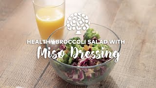 Healthy Broccoli Salad with Miso Dressing [upl. by Aretina]