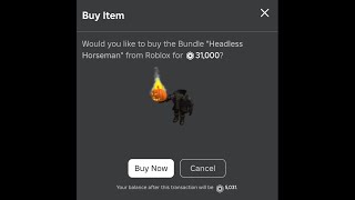 buying headless horseman roblox [upl. by Eityak]