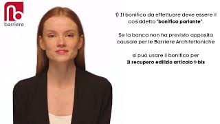 Come effettuare Bonifico per Bonus 75 Barriere Architettoniche [upl. by Ahsienal]