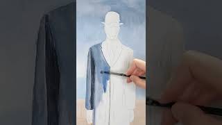 Recreating Rene Magritte’s painting The Son of Man art painting surrealistpainting [upl. by Ane]