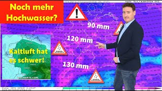 Unwetter Lila Flutwarnung für den Norden Die Hochwasserlage spitzt sich stark zu Starker Regen [upl. by Annek]