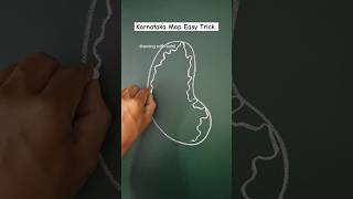 karnataka map drawing  how to draw karnataka map  karnataka map  karnataka nakshe shorts [upl. by Yunfei]