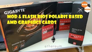 Mod and Flash BIOS RX 580 570 560 Polaris AMD Graphics Card for Ethereum Mining [upl. by Anirroc441]