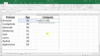 Comment utiliser la fonction SI  condition à 2 choix  Cours facile EXCEL [upl. by Ahcorb]