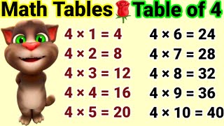 Table of 4 in English Table for kids Four ka Table 4 ka Table English mein 4katable tableof4🌻 [upl. by Alleras]