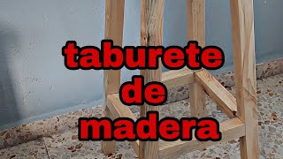 taburete de madera muy facil [upl. by Akcirderf]