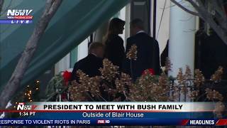 WATCH President Trump and Melania Trump Meet And Console With George Bush and Family [upl. by Doughty]