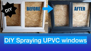 DIY spraying UPVC windows Anthracite Grey [upl. by Remot897]