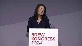 Annalena Baerbock  Leonhard Birnbaum  Impuls  Dialog  BDEW Kongress 2024  5 Juni 2024 [upl. by Eiramyma]